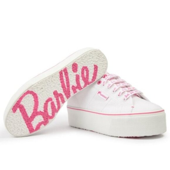Superga 2790 Barbie Classic Platform Sneakers Low Top Lace Up Size 37 US 6.5 - Picture 1 of 8